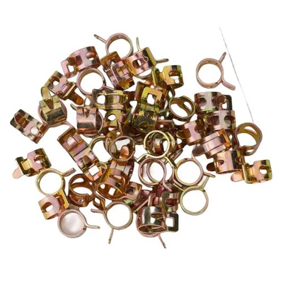 10mm Spring Clip Spring Clamp 50pcs 3/8" Clip Vacuum 65Mn Spring Steel - Image 1 of 4
