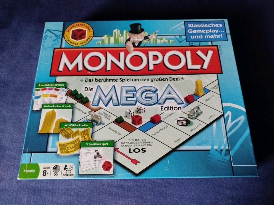 🧩Vollständig & guter Zustand: Monopoly - Die Mega Edition Spiel Brettspiel✅ - Bild 1 von 4