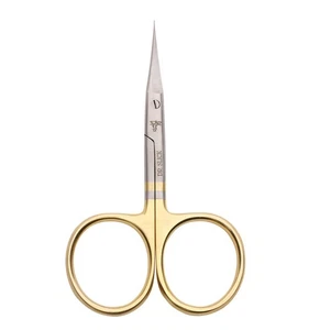 Dr. Slick 4.5" Micro Tip Hair Scissors Scissors Serrated Straight Blade Gold - Picture 1 of 2