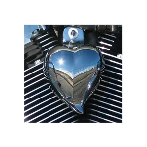 Chrome Dome Motorcycle Products Chrome Heart Horn Cover - HRT-C - Picture 1 of 1