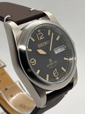 Custom Desert Watch Mod NH36 4 Straps Leather Silicone Elastic Tropic - Image 1 of 4