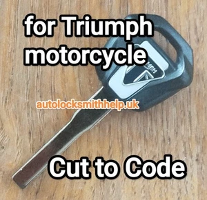 TRIUMPH motorcycle keys cut to code, key codes between 0001 - 3001 - Picture 1 of 2