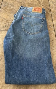 Levis 505 Regular Denim Jeans Zip Rinse Mens 34x32 - Picture 1 of 8