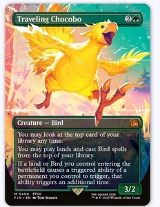 Traveling Chocobo (Borderless) FIN #406 Magic the Gathering - Final Fantasy - Picture 1 of 6