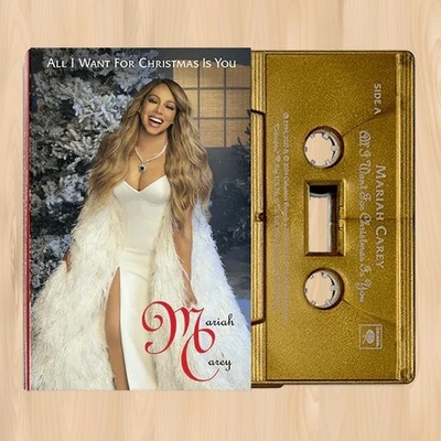 GOLD CASSETTE----  MARIAH CAREY All I Want for Christmas Is You SINGLE TAPE 1203 - Image 1 of 4