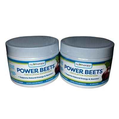 2x Nu-Therapy Power Remolacha 5,8 oz 30 porciones circulación superalimento BB 12/25 Foto 1 de 4