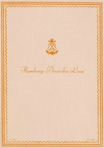 Mapa de menú barco a motor General Osorio Hapag Lloyd Hamburgo América línea 19.9.1931 - Imagen 1 de 4