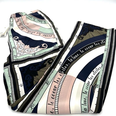 Tory Burch Sienna Silk Navy Constellation Pant Wide Leg Size 6 NWT - Image 1 of 4