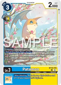 Digimon Patamon Common BT16-016 C NM - Picture 1 of 1