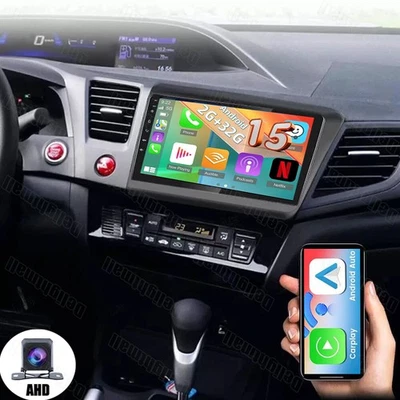 32G For Honda Civic 2012-2015 Android 15 Apple CarPlay Car Radio Stereo GPS Navi - Image 1 of 4
