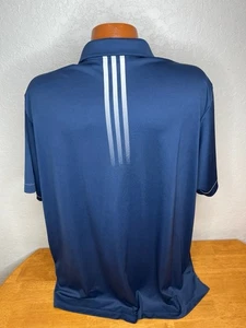 Men's Adidas Climacool S/S Polo Golf Shirt 2XL XXL - Blue - Polyester - Picture 1 of 5