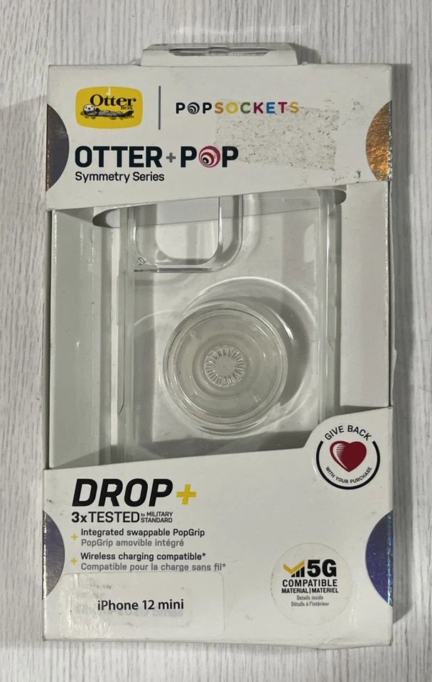 Funda OtterBox Otter+Pop Symmetry Series para iPhone 12 Mini - Transparente Foto 1 de 1