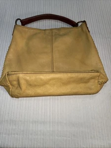 Lucky Brand Francoise Buttery Gold Yellow Genuine Leather Handbag - Picture 1 of 12