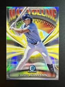 2025 Bowman Chrome Baseball Carson Williams Max Volume #MV-5 Rays - Picture 1 of 2