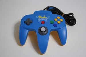 Nintendo 64 N64 Controller Pokemon Pikachu Edition Blue Japan Authentic NUS-005 - Picture 1 of 12
