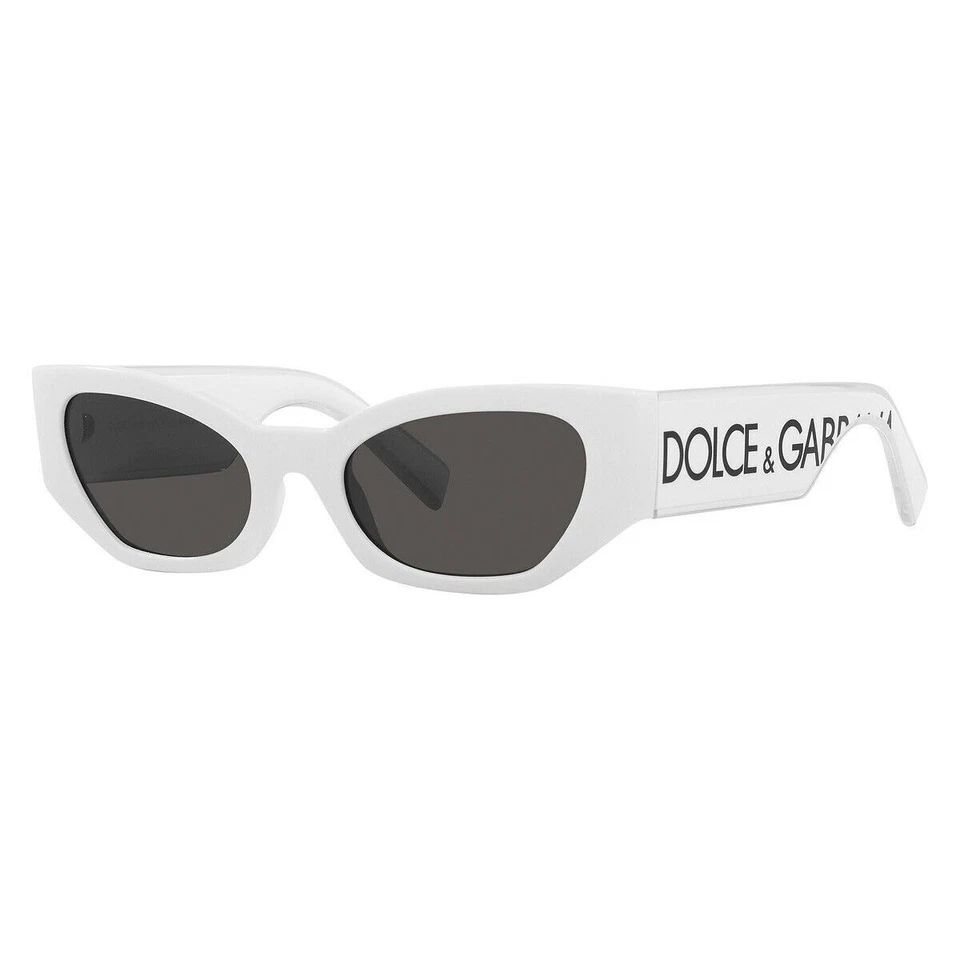 Dolce & Gabbana DG6186 331287 52 Women's Cat Eye White/Gray Sunglasses