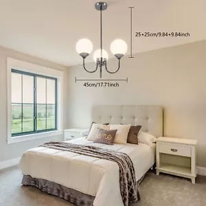 Ceiling Light Fixture With 3 Lamp Holders LED Chandelier Livingroom Pendant Lamp - Picture 1 of 15