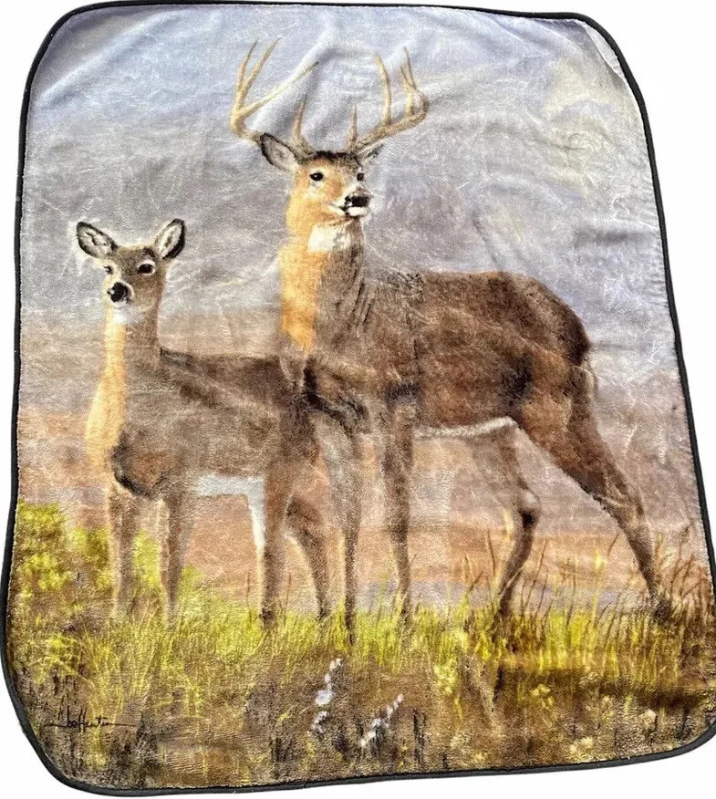 Manta de ciervo James Hautman Fleece Northwest Company Buck Hunting Camo Foto 1 de 4