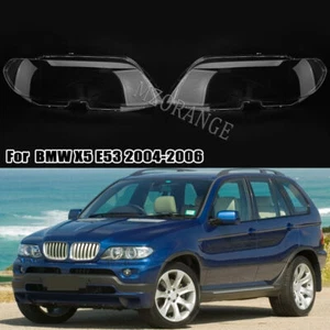 For 2004-2007 BMW X5 E53 Headlight Lens Headlamp Covers Replacement Left+Right - Picture 1 of 12