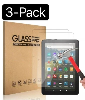 3Pack  Tempered Glass Screen Protector For Amazon Fire HD 10 Tablet 2023/2021 - Image 1 of 3