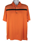 FootJoy Golf Polo Shirt Men's Size Large L Orange Athletic Fit FJ Stretch