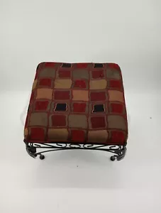 Mid Century Modern Geometric Metal Foot Stool Unbranded - Picture 1 of 10