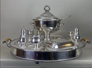 Lazy Susan Server Silver Plated by Bailey, Banks & Biddle Silver by Sacks VG+ - Picture 1 of 20