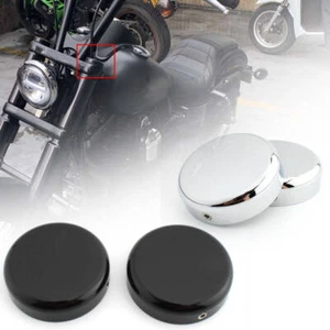 2x Upper Fork Covers Caps For Harley Sportster for Dyna Softail Street Bob FXBB - Picture 1 of 14