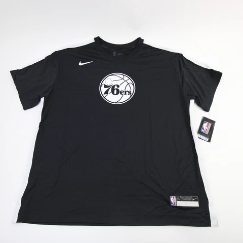 Philadelphia 76ers Nike NBA Authentics Short Sleeve Shirt Men's Black New Cover