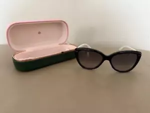 Kate Spade New York Black Rounded Cat Eye With White Frames - Picture 1 of 3