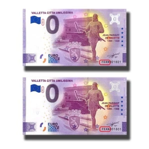 Tarjetas de recuerdo Euro Souvenir Malta 2021-1 FEAN La Valeta Ciudad Humildísima ERROR - Imagen 1 de 1