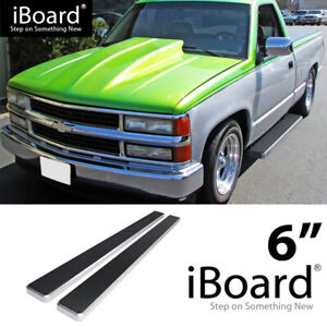 Running Board Step 6in Aluminum Silver Fit Chevy GMC CK Pickup Regular Cab 88-98