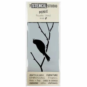 Schablone MiNiS - Amsel & Ast Bordürenschablonen - The Stencil Studio 10517 - Bild 1 von 4