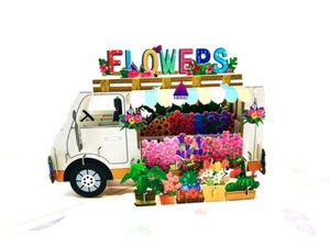 3D Pop Up Greeting Card Flower Floral Birthday Thank You Mother Mom Love Nature - Picture 1 of 10