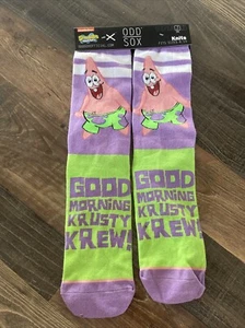 ODD SOX x Patrick SpongeBob (Men & Women) Novelty Crew Socks Size 6-13 - Picture 1 of 7