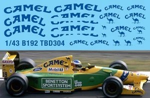 1/43 Decals for Benetton B192 F1 1992 Decal Missing Sponsor TBD304 - Bild 1 von 1
