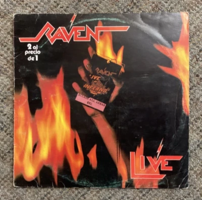 Raven - Live At The Inferno - 1987 Spanish Reissue Neat Records VG+/VG - Image 1 of 4