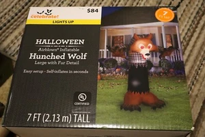 Halloween Inflatable Hunched Wolf 7ft Tall NIB - Picture 1 of 3