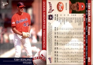 Toby Borland 2005 MultiAd Memphis Redbirds #6 Card *AutographDen*