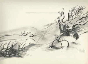 Heide PIRKBAUER VOITL - SCHAFE BLICKEN AUF - Handsignierte Orig.Lithografie 1966 - Picture 1 of 1