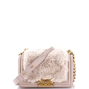 Chanel Boy Flap Bag Fur with Leather Small - Picture 1 of 8