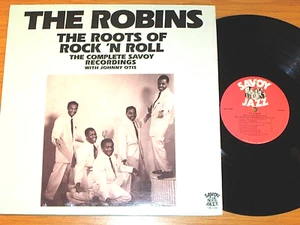 DOO-WOP GROUP LP - THE ROBINS - SAVOY JAZZ 1188 - "THE ROOTS OF R 'N R" - Picture 1 of 2