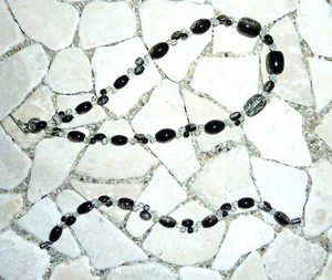 ★ 2reihige Kette Collier ★ Armband ★ schwarz & kristall ★ - Bild 1 von 5