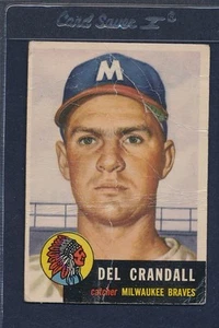 1953 Topps #197 Del Crandall Braves Poor 53T197-41515-1 - Picture 1 of 1