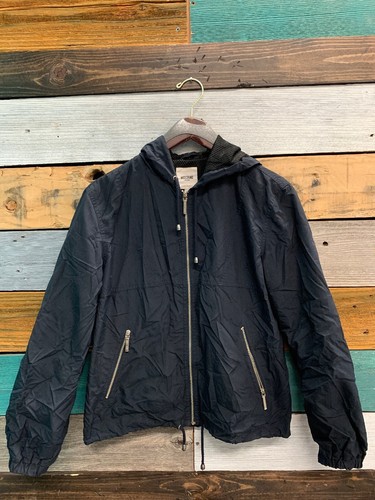 Giacca a vento MOSCHINO JEANS blu scuro zip nylon donna taglia US 8*