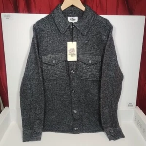 John Partridge Over Shirt Jacket Size Large Charcoal Grey Acrylic/Wool/Polyester - Picture 1 of 20