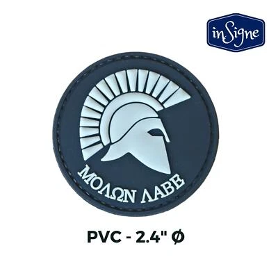 Spartan Molon Labe 300 greek shield - PVC morale hook patch - Image 1 of 4