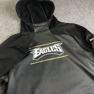 Philadelphia Eagles Full Zip Hoodie Majestic Therma Base Gray Size L Large Mens - Picture 1 of 14