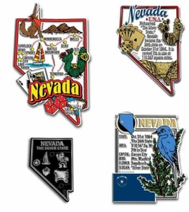 Nevada Four-Piece State Magnet Set by Classic Magnets, Includes 4 Designs - Picture 1 of 3