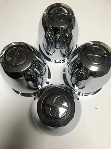 FOUR(4) Superior Sparco Wheel Rim Hub Center Caps Vintage Push Chrome P/N# 30337 - Picture 1 of 11